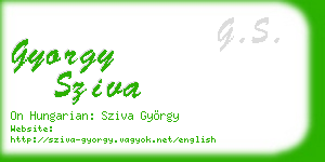 gyorgy sziva business card
