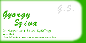 gyorgy sziva business card